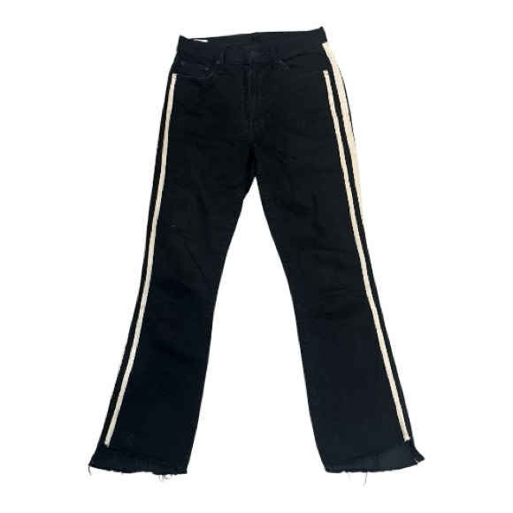 MOTHER Insider Crop Step Fray - Size 26 - Guilty Racer-black with white stripes - Picture 2 of 9